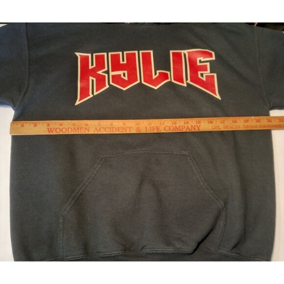 Kylie Jenner Hoodie Unisex M Black Red Logo Hooded Sweatshirt - Picture 3 of 10